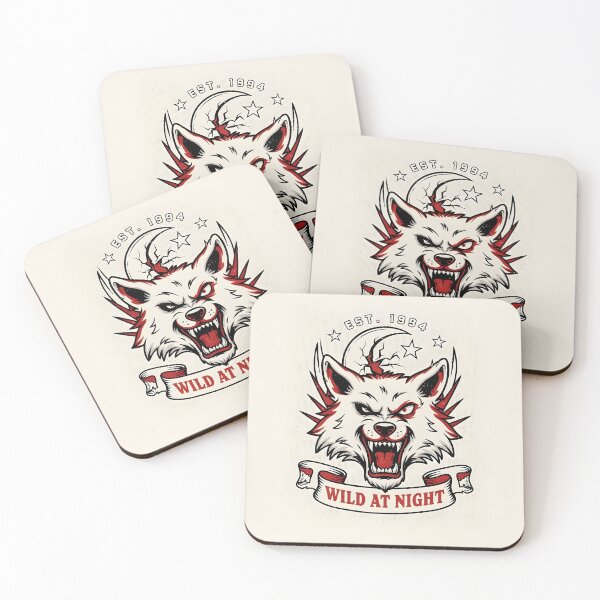 Item preview, Wild Nights – Lunar Wolf Vintage Tattoo Design designed and sold by smilukk.
