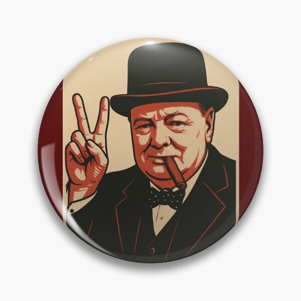 Item preview, Winston Churchill Victory Sign Design designed and sold by RockyLambda.