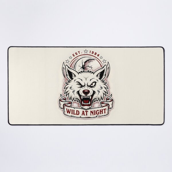 Item preview, Wild Nights – Lunar Wolf Vintage Tattoo Design designed and sold by smilukk.