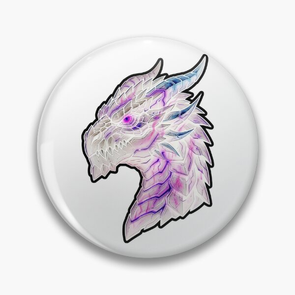 Item preview, Crystal Albino Dragon Head Purple Neon Aesthetic Sticker designed and sold by bug4j_DragonLab.