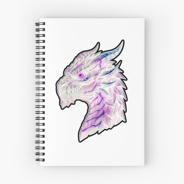 Item preview, Crystal Albino Dragon Head Purple Neon Aesthetic Sticker designed and sold by bug4j_DragonLab.