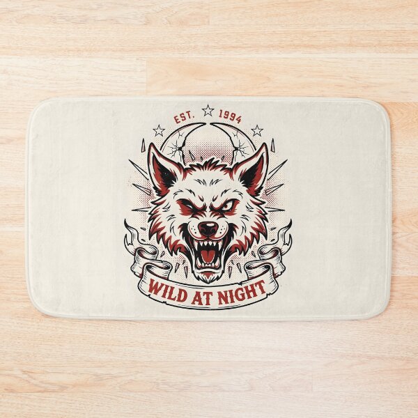Item preview, Wild Nights – Lunar Wolf Vintage Tattoo Design designed and sold by smilukk.