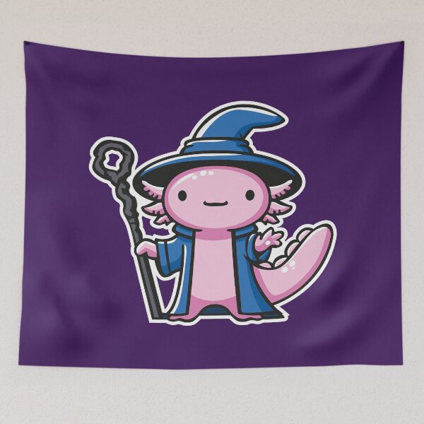 Item preview, Pink Wizard in Blue Cloak | Mystic Fantasy Mage Graphic Design designed and sold by MerlinWear.
