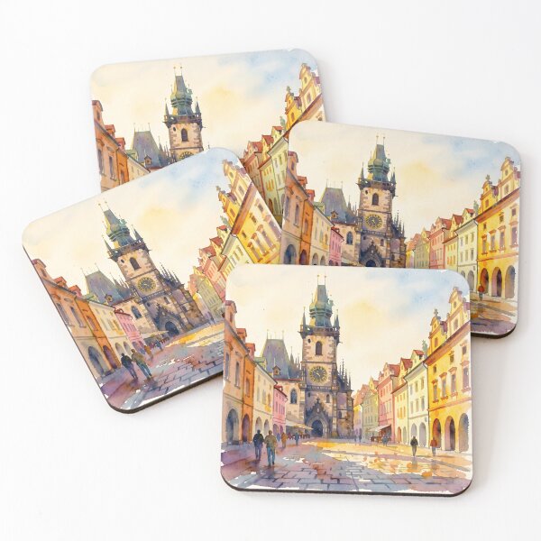 Item preview, Old Town Square designed and sold by The Globe In Ink.