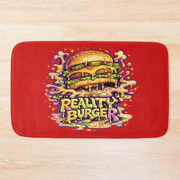 Item preview, Reality Burger: Psychedelic Trippy Neon Cheeseburger Surreal Groovy Art designed and sold by irfanshikh.