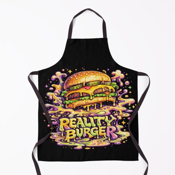 Item preview, Reality Burger: Psychedelic Trippy Neon Cheeseburger Surreal Groovy Art designed and sold by irfanshikh.
