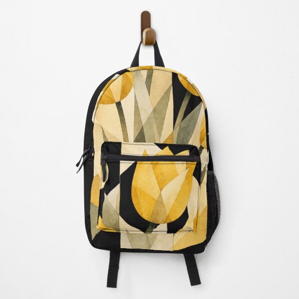 Item preview, Geometric Abstract Tulips in yellow tones. A delicate bouquet. designed and sold by NewtBoo.