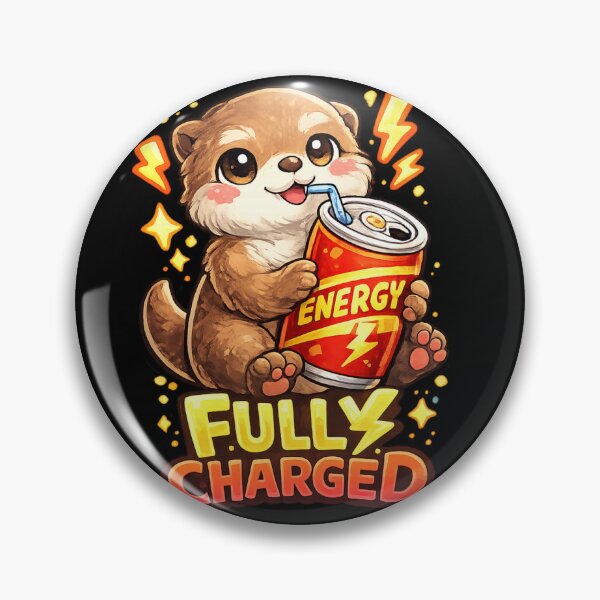 Item preview, Cute Otter Fully Charged Energy Drink designed and sold by Houldi.