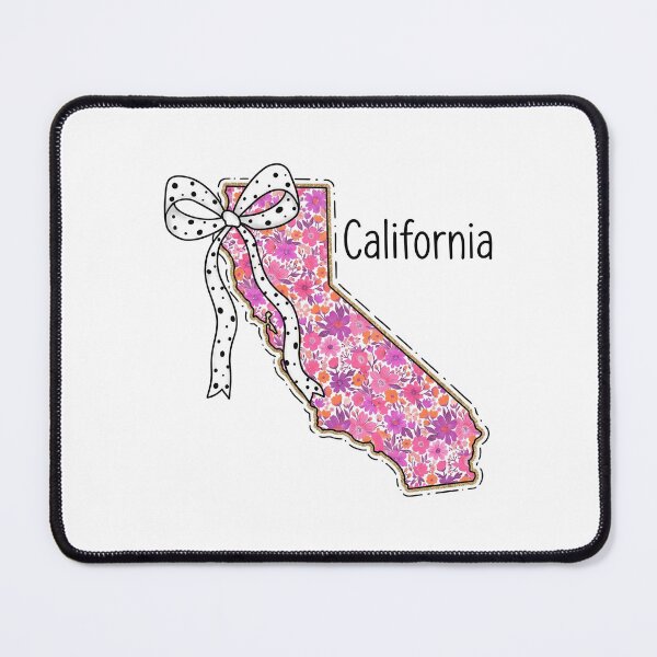 Item preview, Cute California Floral Map Graphic Coquette Bow Design designed and sold by Paper Drip.