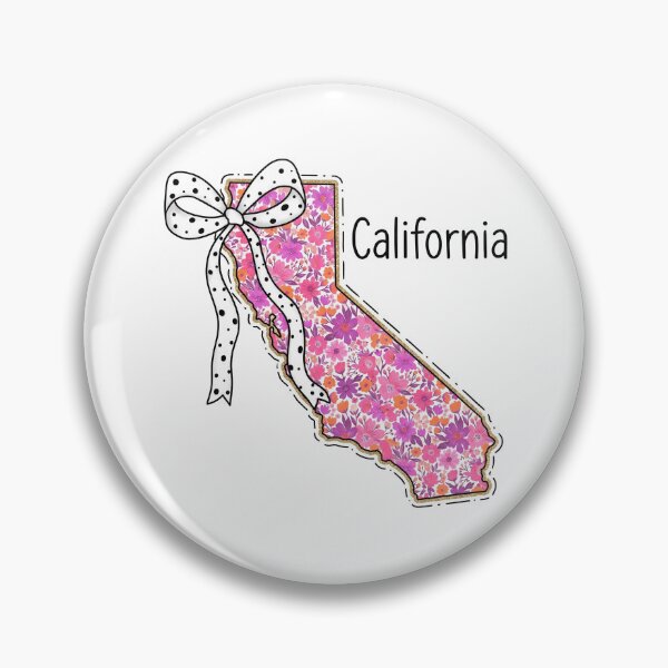 Item preview, Cute California Floral Map Graphic Coquette Bow Design designed and sold by Paper Drip.