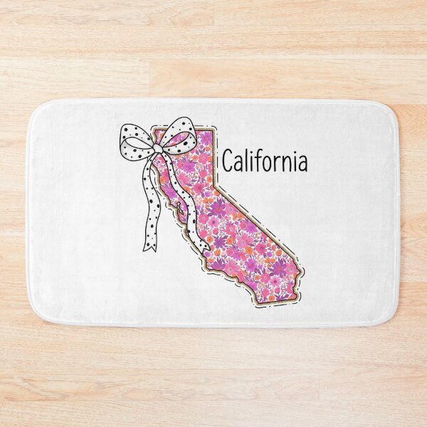 Item preview, Cute California Floral Map Graphic Coquette Bow Design designed and sold by Paper Drip.