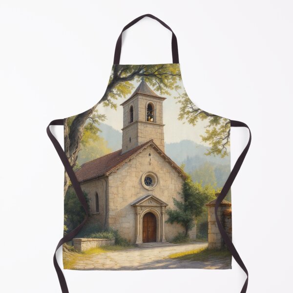 Item preview, Village church (Auvergne) designed and sold by jefboutique6150.