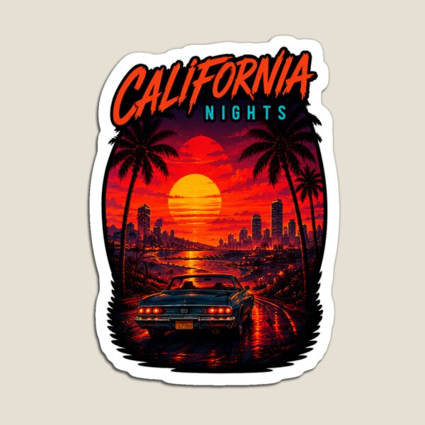 Item preview, California Nights Classic Car Coastal Drive Shirt designed and sold by PINK FREE.