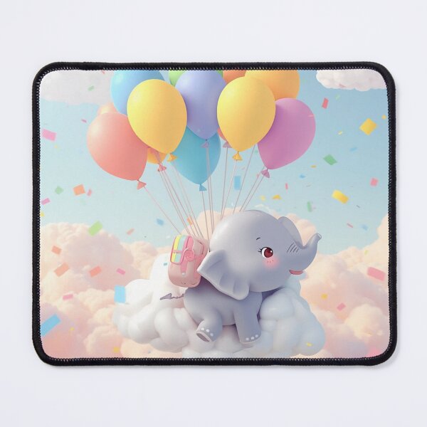 Item preview, Cute Balloon Elephant Kawaii Sticker | Adorable Flying Elephant Gift designed and sold by Stylestickers55.