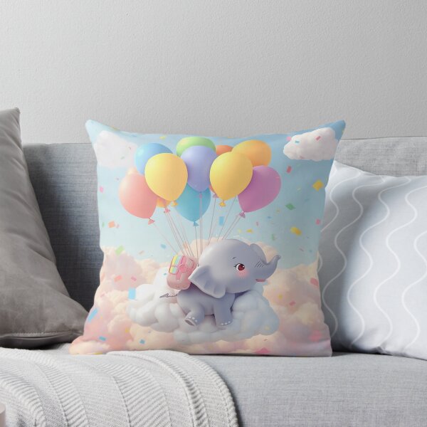 Item preview, Cute Balloon Elephant Kawaii Sticker | Adorable Flying Elephant Gift designed and sold by Stylestickers55.
