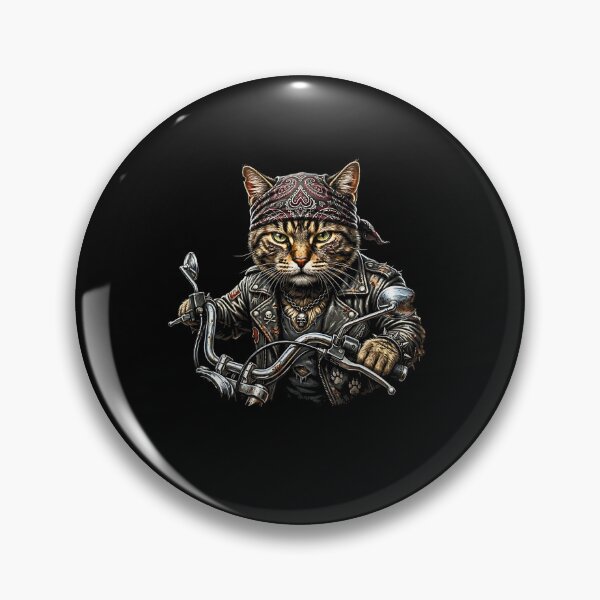 Item preview, Funny Cat Riding Classic Motorcycle Men Women Boy Biker designed and sold by Rahamkshop.