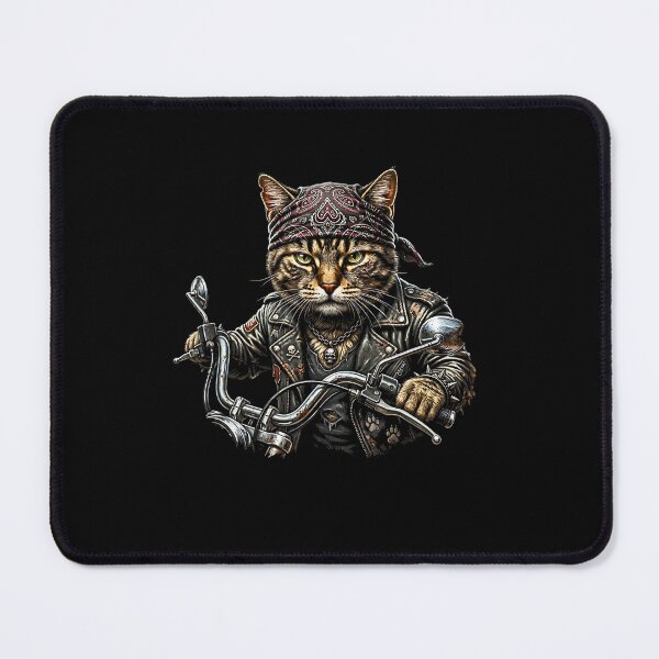 Item preview, Funny Cat Riding Classic Motorcycle Men Women Boy Biker designed and sold by Rahamkshop.