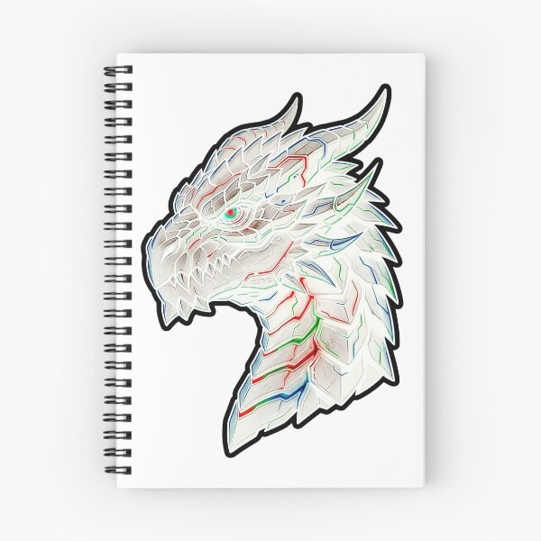 Item preview, White Cyber Mecha Dragon Laser RGB Gaming Sticker designed and sold by bug4j_DragonLab.