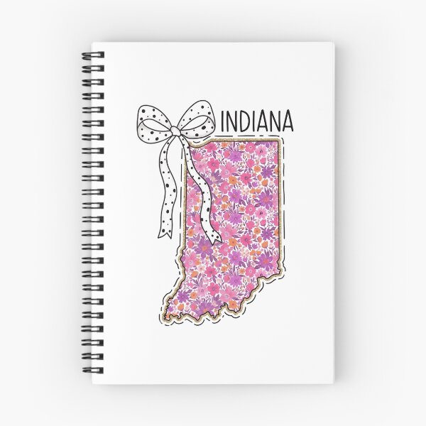 Item preview, Cute Indiana Floral Map Graphic Coquette Bow Design  designed and sold by Paper Drip.