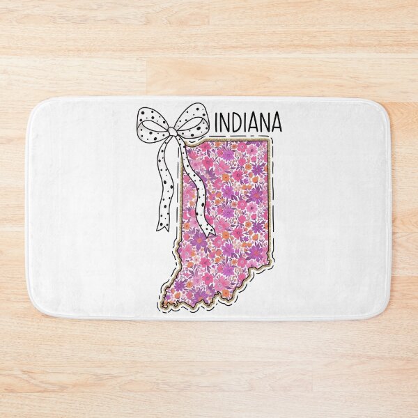 Item preview, Cute Indiana Floral Map Graphic Coquette Bow Design  designed and sold by Paper Drip.