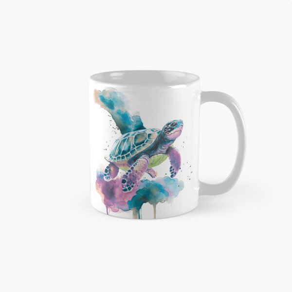 Item preview, Sea Turtle Watercolour Art — Spirit Animal Ocean Painting designed and sold by calamarisky.
