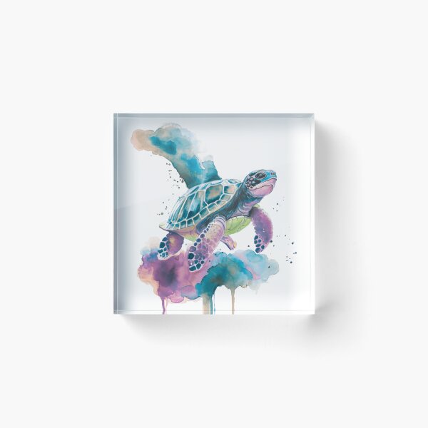 Item preview, Sea Turtle Watercolour Art — Spirit Animal Ocean Painting designed and sold by calamarisky.