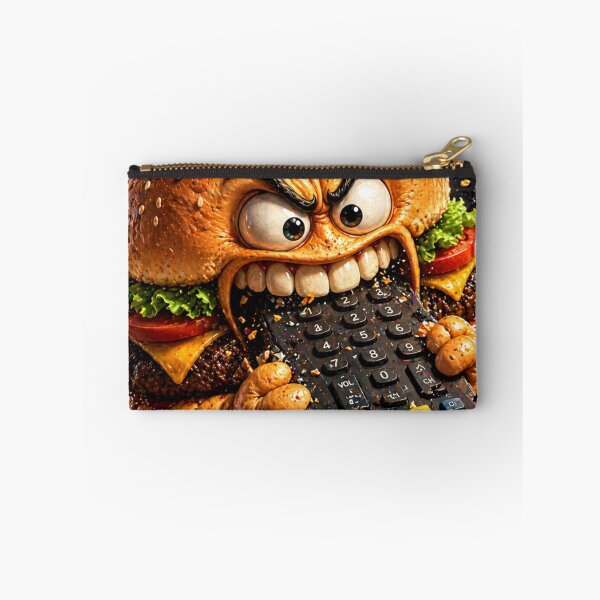 Item preview,  Angry Burger Smashing TV Remote Funny Rage Cartoon Character designed and sold by ComedyInkFactor.