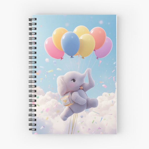 Item preview, Cute Elephant with Balloons Sticker | Whimsical Kawaii Design designed and sold by Stylestickers55.