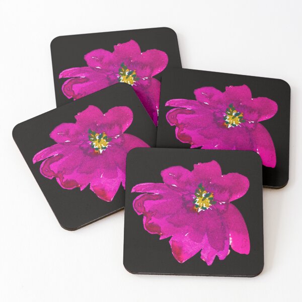 Artikelvorschau, Einzelne rosa Magenta Blume moderne zeitgenössische abstrakte Kunst entworfen und verkauft von DEC02.