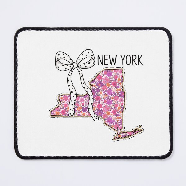 Item preview, Cute New york Floral Map Graphic Coquette Bow Design designed and sold by Paper Drip.