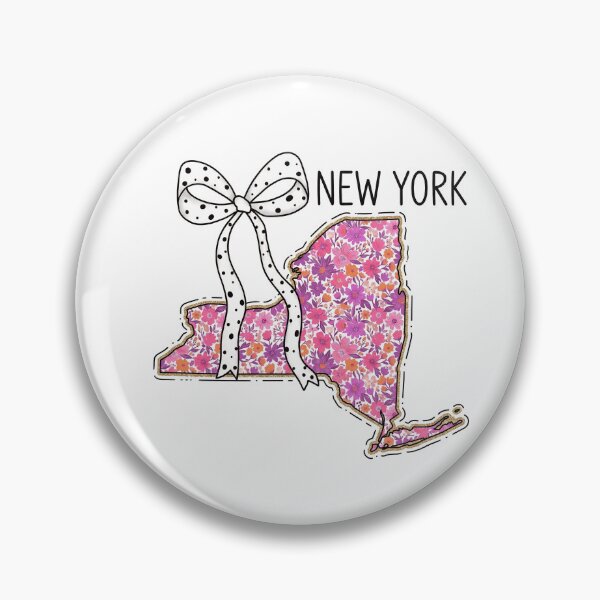 Item preview, Cute New york Floral Map Graphic Coquette Bow Design designed and sold by Paper Drip.