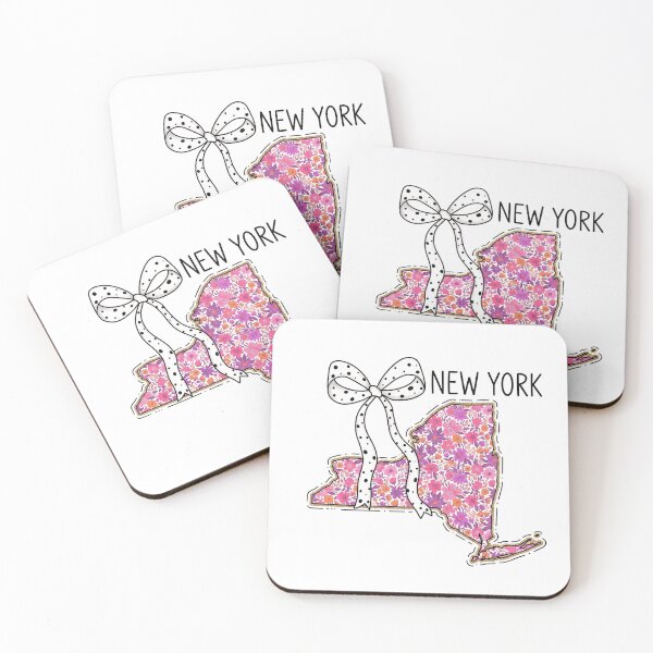 Item preview, Cute New york Floral Map Graphic Coquette Bow Design designed and sold by Paper Drip.