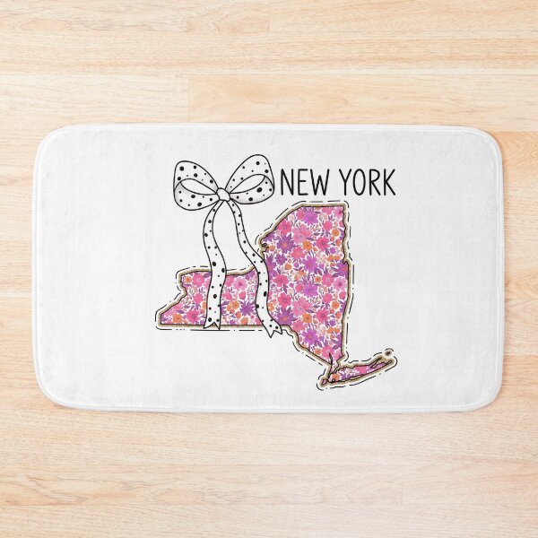 Item preview, Cute New york Floral Map Graphic Coquette Bow Design designed and sold by Paper Drip.