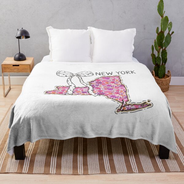 Item preview, Cute New york Floral Map Graphic Coquette Bow Design designed and sold by Paper Drip.