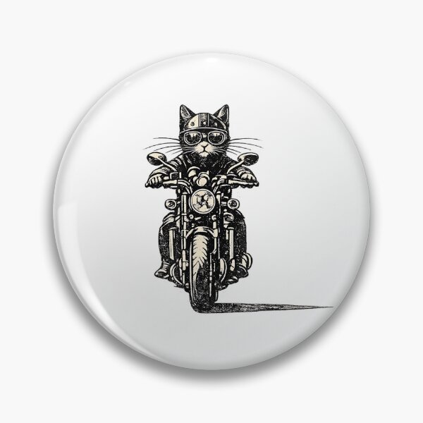 Item preview, Funny Cat Riding Classic Motorcycle Men Women Boy Biker designed and sold by Rahamkshop.