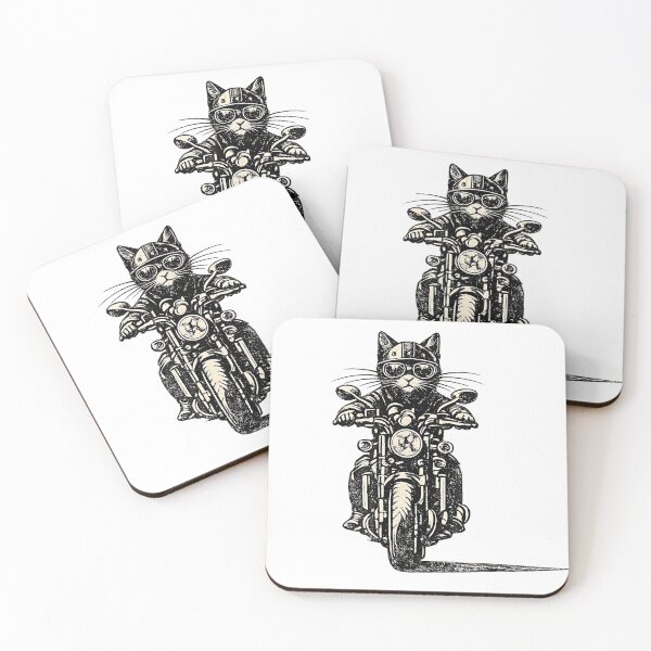 Item preview, Funny Cat Riding Classic Motorcycle Men Women Boy Biker designed and sold by Rahamkshop.