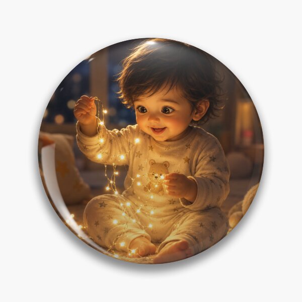 Item preview, Cute Baby Playing with Fairy Lights designed and sold by Lumio craft.
