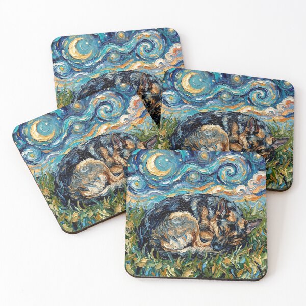 Item preview, Sleepy German Shepherd Night designed and sold by AjaTrier.