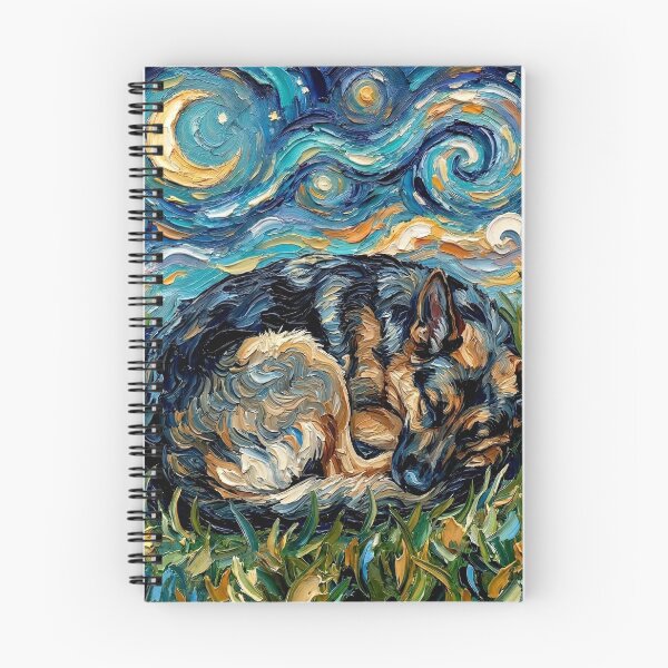 Item preview, Sleepy German Shepherd Night designed and sold by AjaTrier.