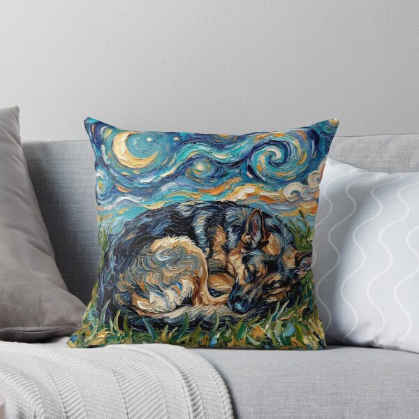 Item preview, Sleepy German Shepherd Night designed and sold by AjaTrier.