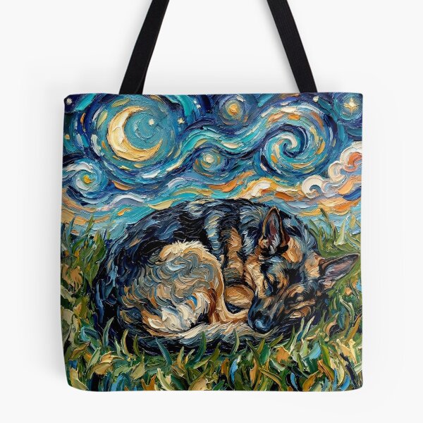 Item preview, Sleepy German Shepherd Night designed and sold by AjaTrier.