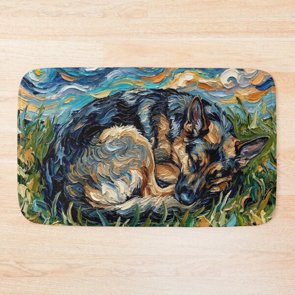 Item preview, Sleepy German Shepherd Night designed and sold by AjaTrier.