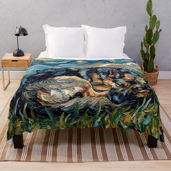 Item preview, Sleepy German Shepherd Night designed and sold by AjaTrier.