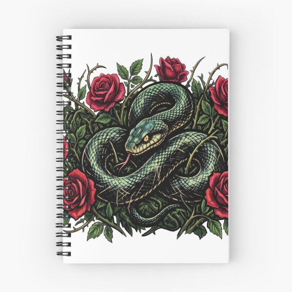 Item preview, Emerald Snake and Red Roses designed and sold by BHP Studio.