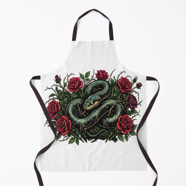 Item preview, Emerald Snake and Red Roses designed and sold by BHP Studio.