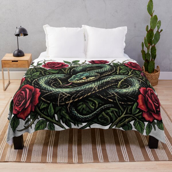 Item preview, Emerald Snake and Red Roses designed and sold by BHP Studio.