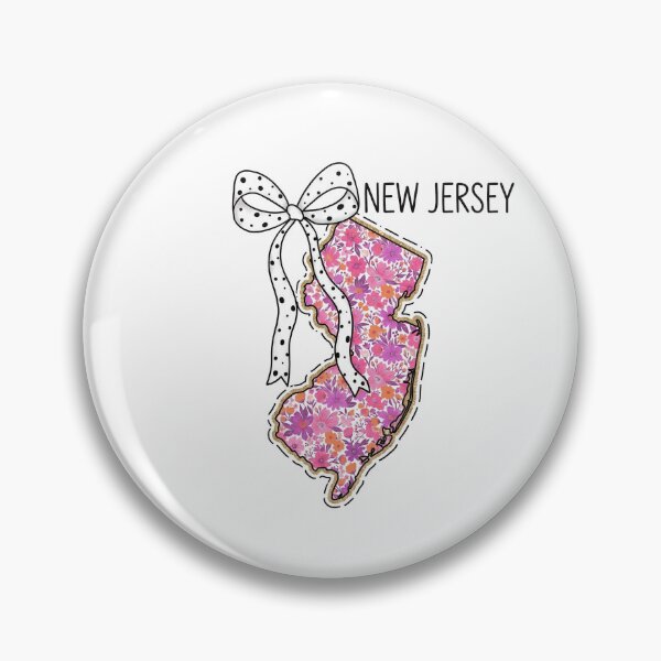 Item preview, Cute New Jersey Floral Map Graphic Coquette Bow Design designed and sold by Paper Drip.