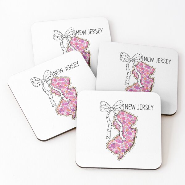 Item preview, Cute New Jersey Floral Map Graphic Coquette Bow Design designed and sold by Paper Drip.