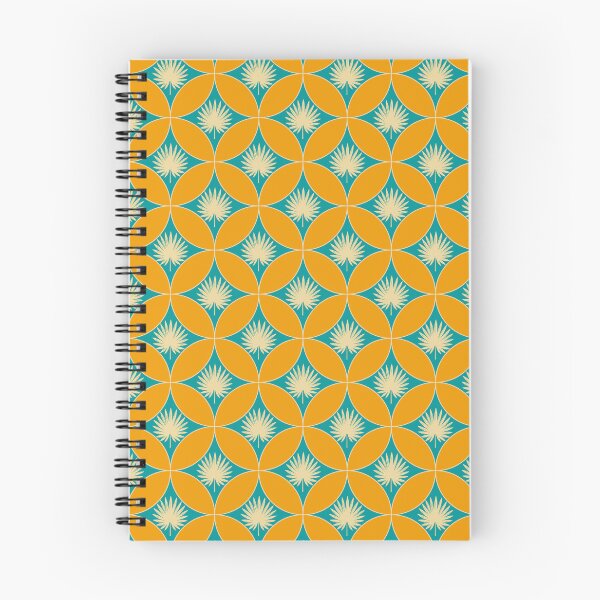 Item preview, Retro Sunburst Circles Teal & Gold Geometric Pattern 96 designed and sold by StefanStudioArt.