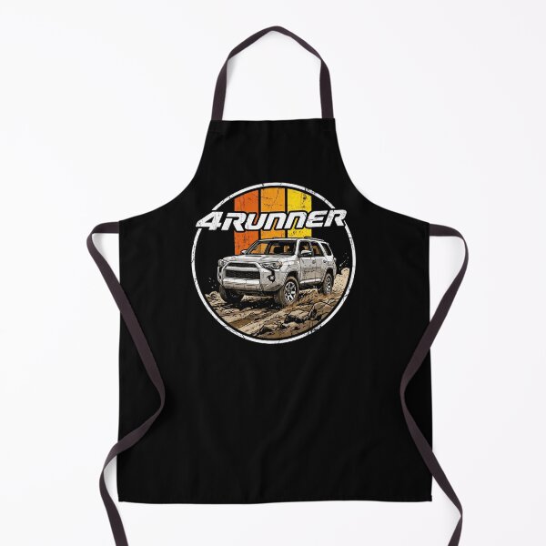 Item preview, Retro Distressed Style 5th Gen 4Runner Offroad Terran Silver 4x4 [Black Shirt Only] designed and sold by Off-Road-Zone.